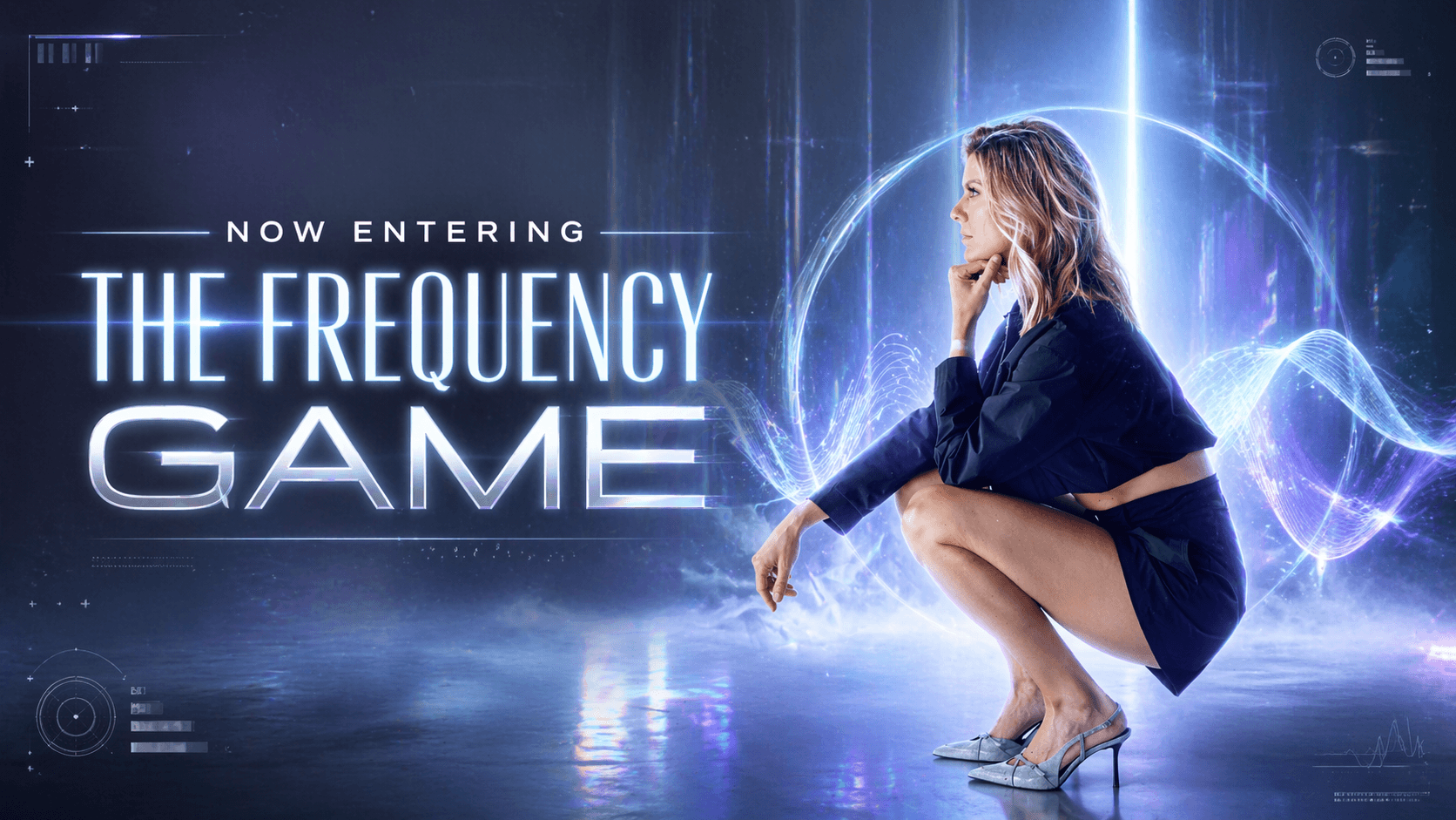 Frequency Game campaign artwork featuring Keeli in a futuristic portrait.